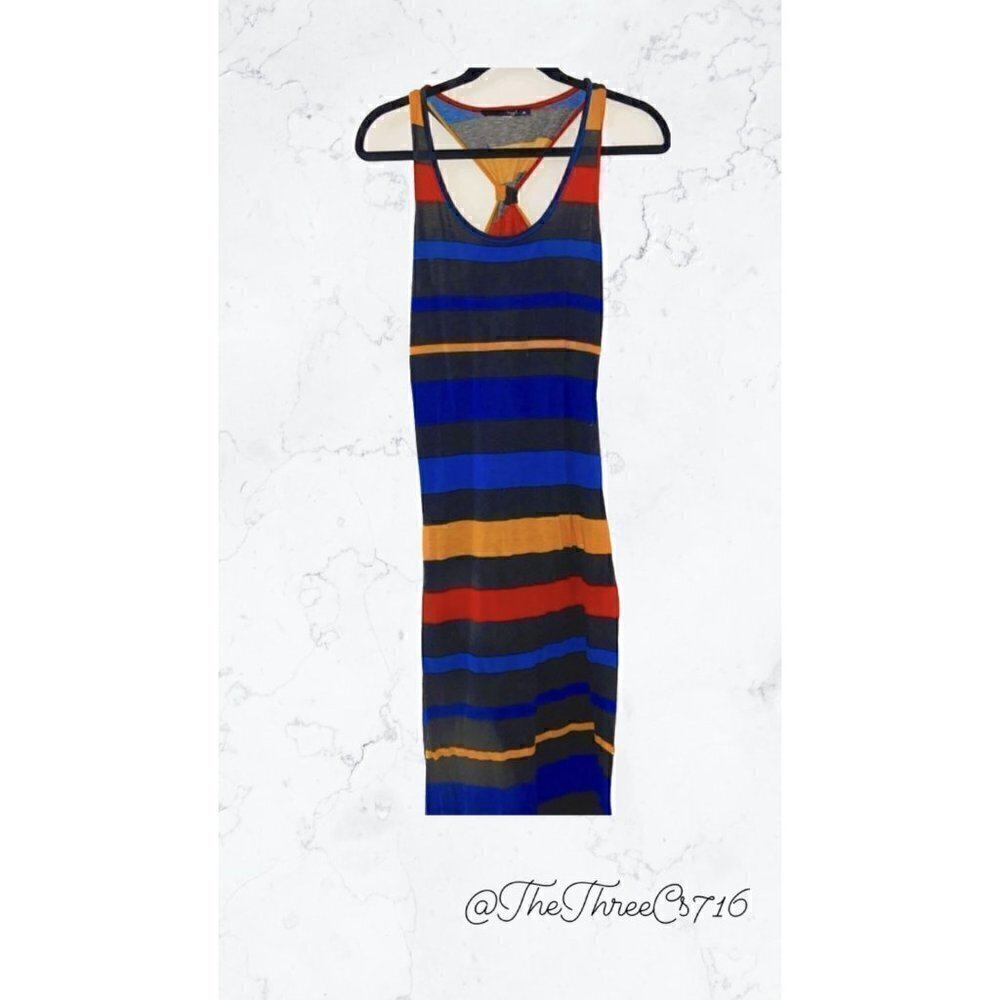 Love J Size M racerback maxi dress striped